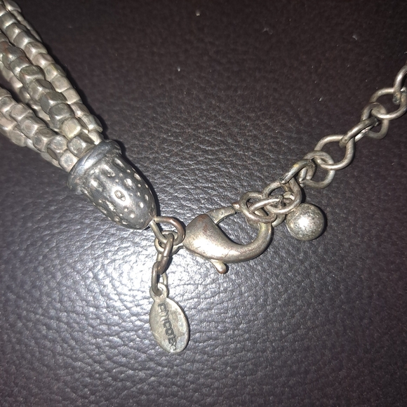 Chico’s 6 Strand Silver Tone Necklace - Picture 3 of 4